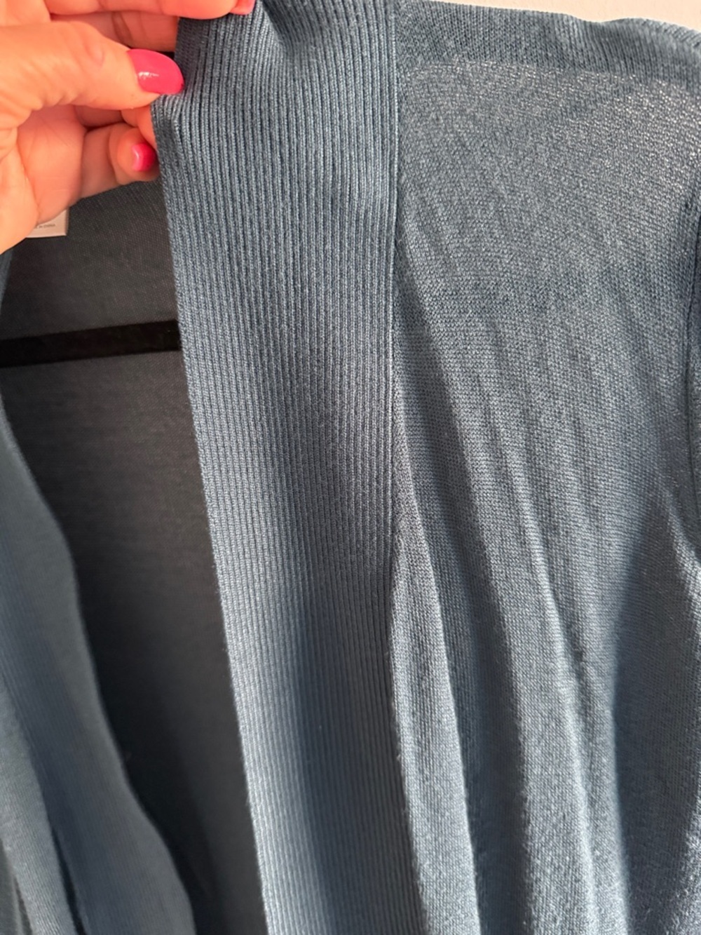 LOFT Teal Open-Front Lightweight Cardigan - Size SP - Picture 5 of 7